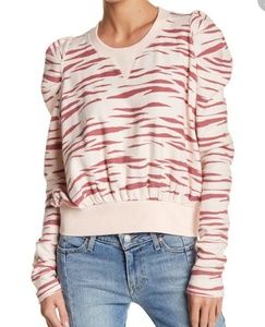 [[ Free People ]] Zebra Like Stylish Cotton Top